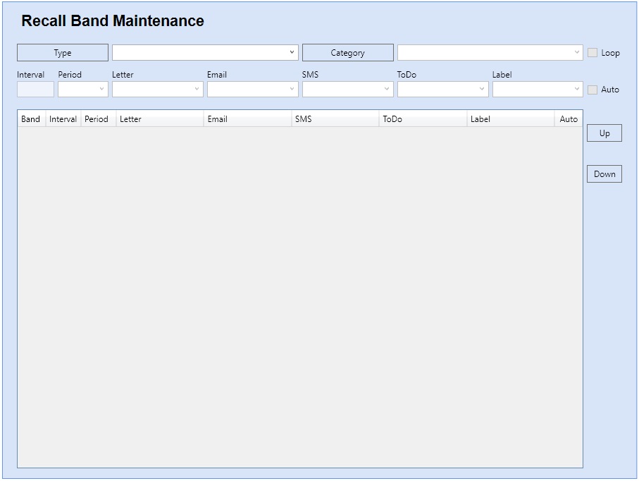 Recall Band Maintenance