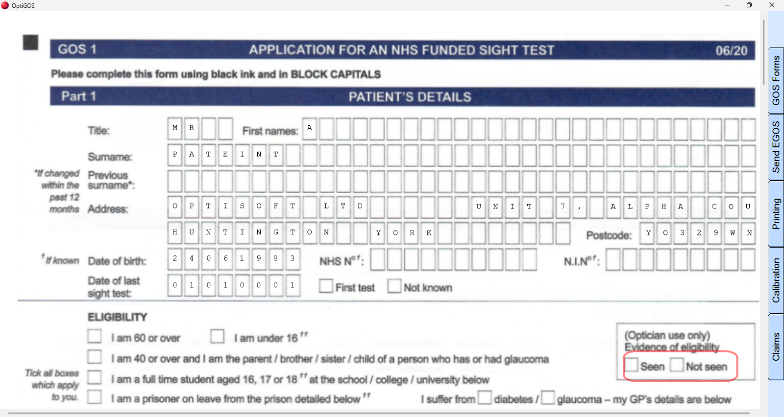 GOS Forms