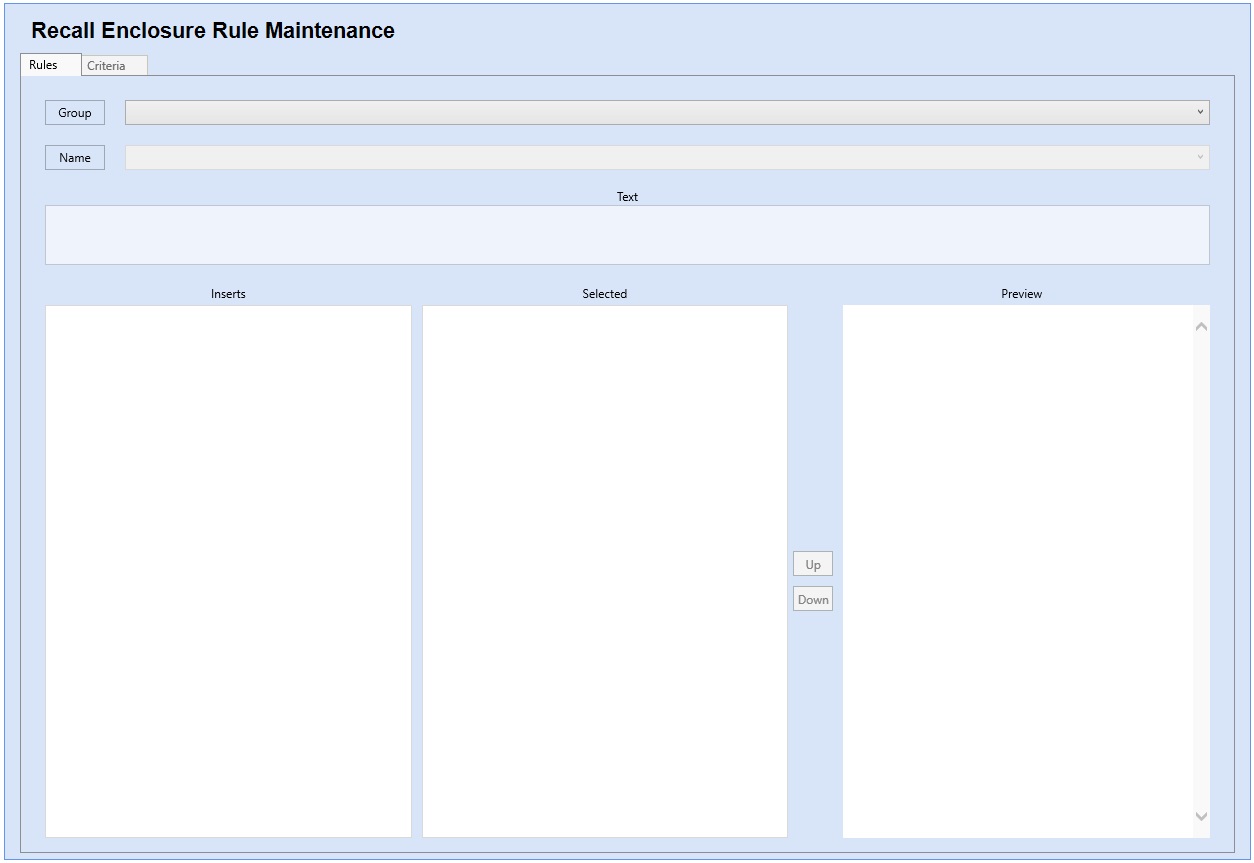 Recall Enclosure Rule Maintenance